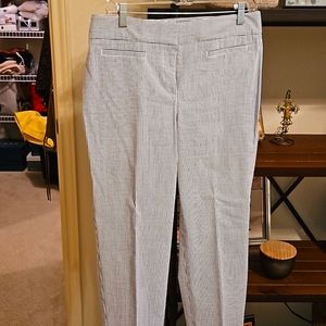 Seersucker ankle length pants